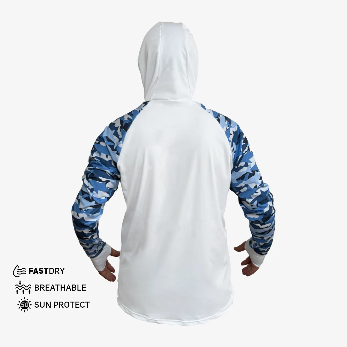 Shark Pro Series Uzun Kollu Kapüşonlu UV Korumalı Tişört