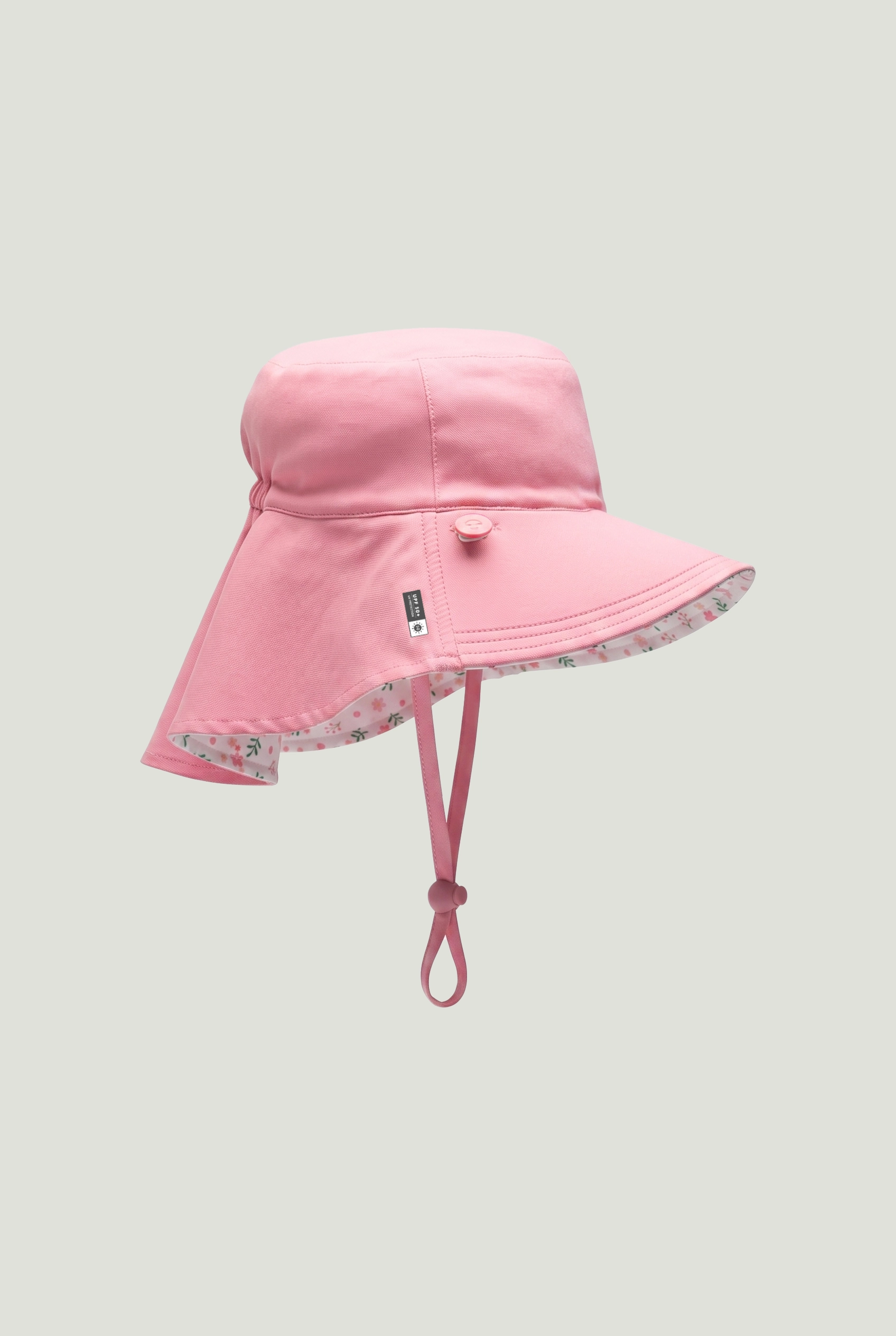 Phuket UV Korumalı Çift Yönlü Çocuk Şapkası Pembe Beyaz